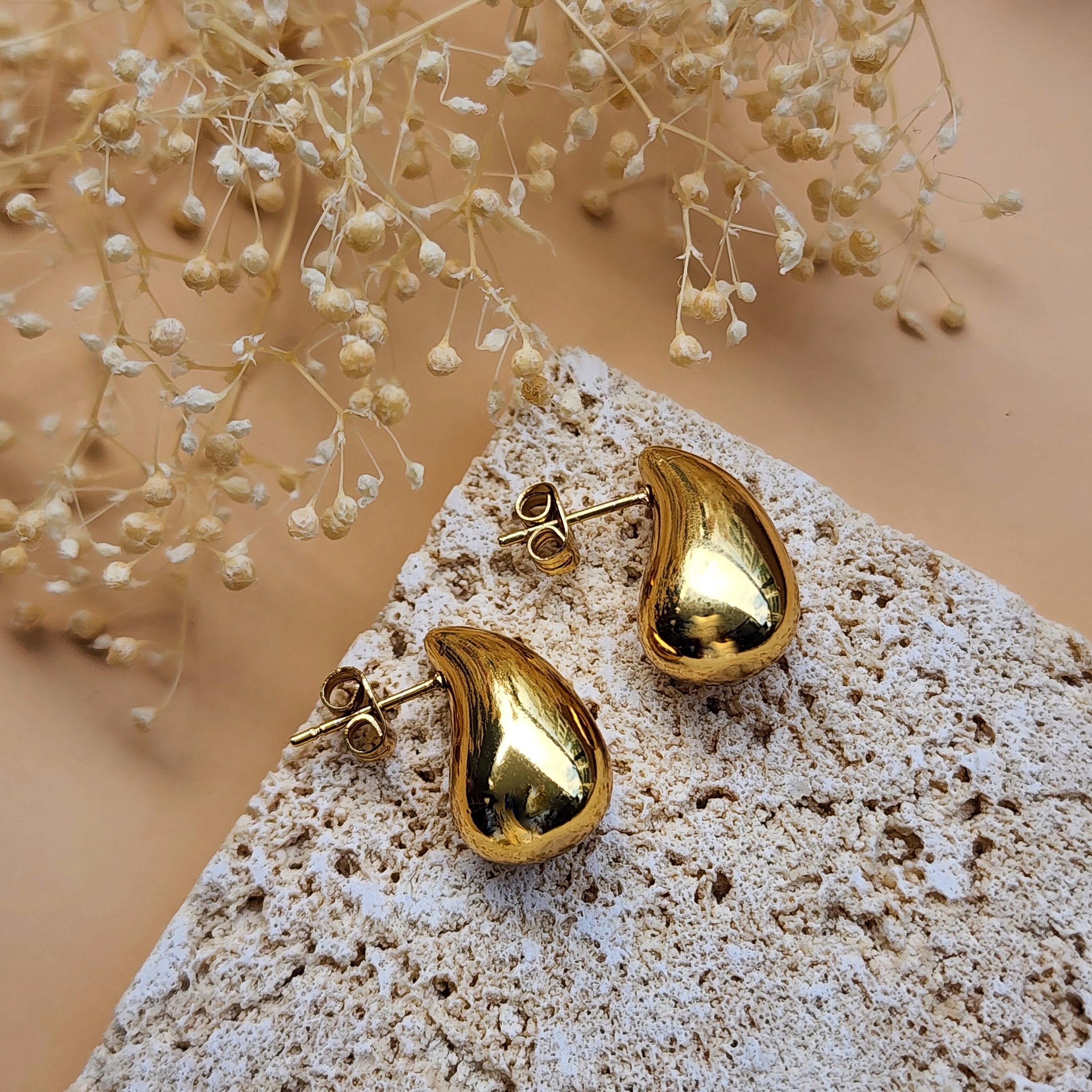 Drop gold earrings "Ava"