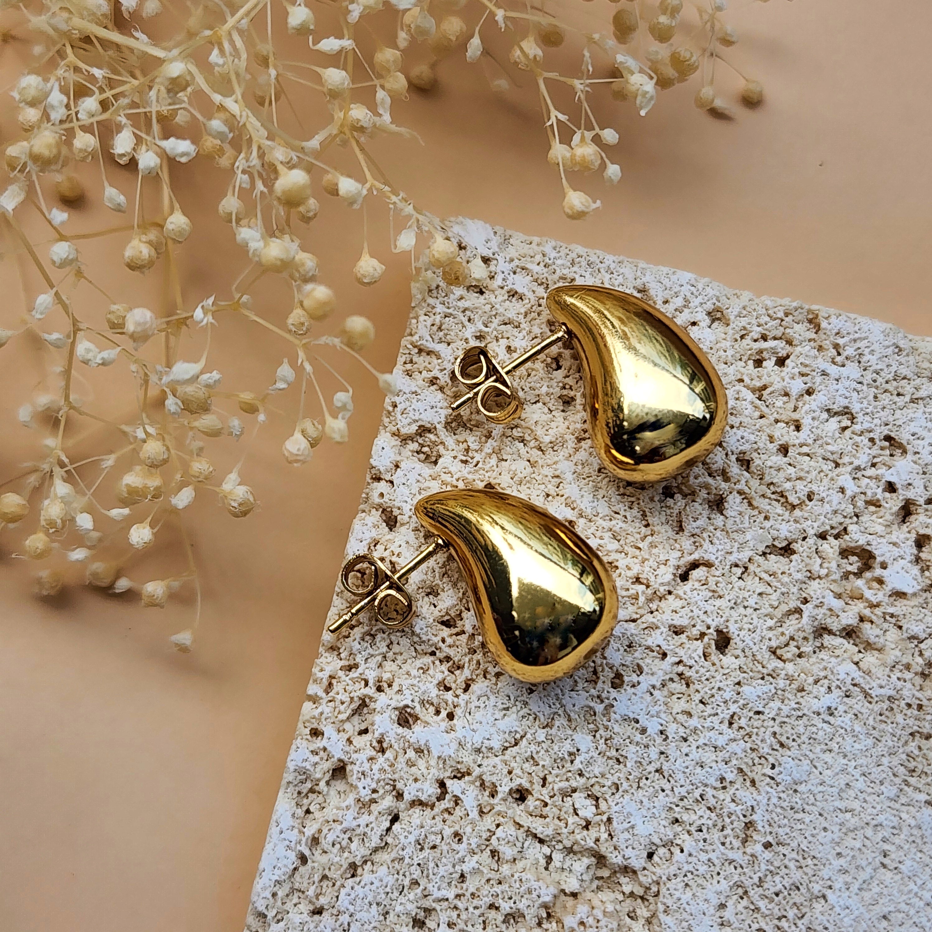 Drop gold earrings "Ava"