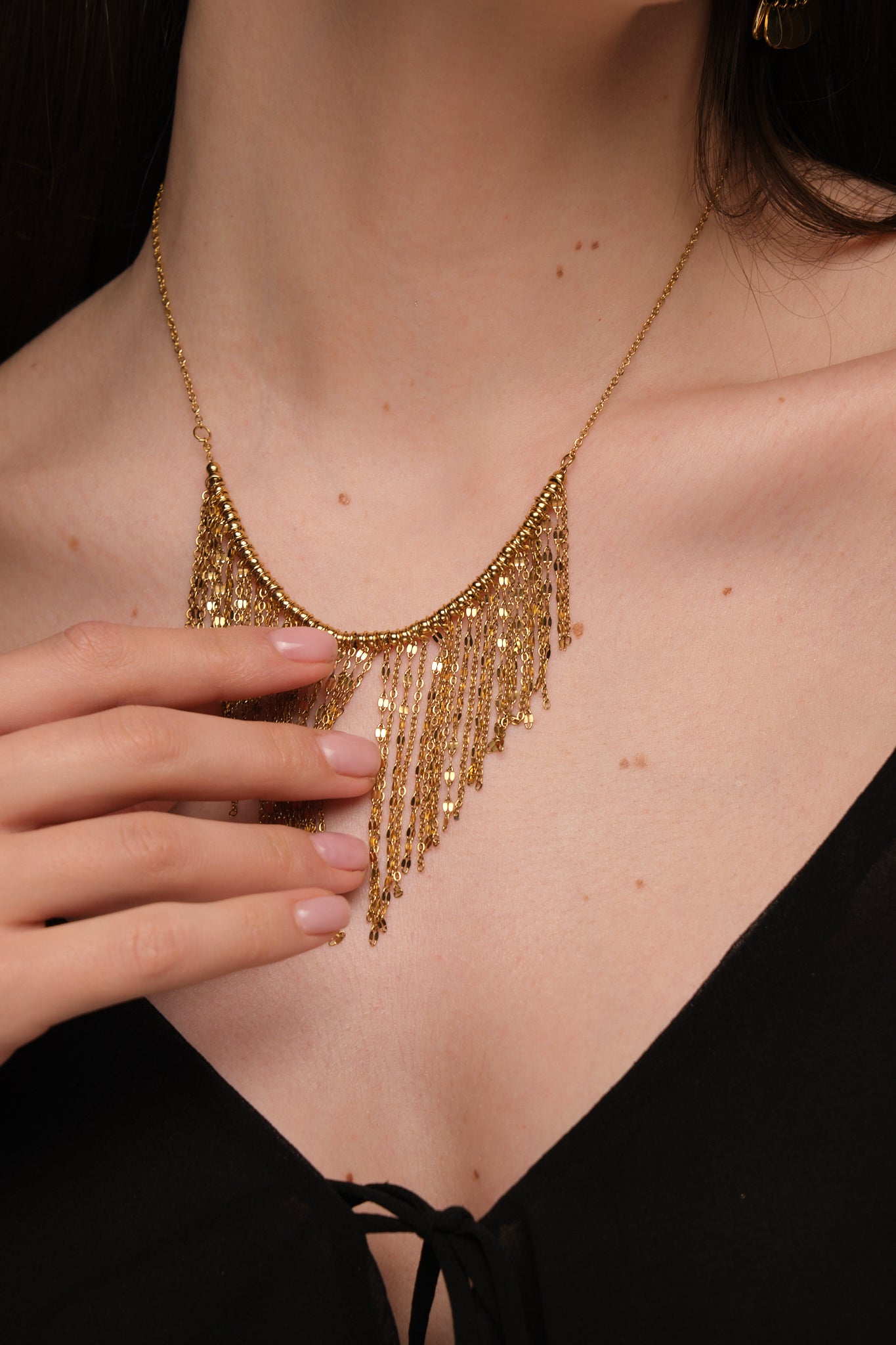 Gold plated chain necklace