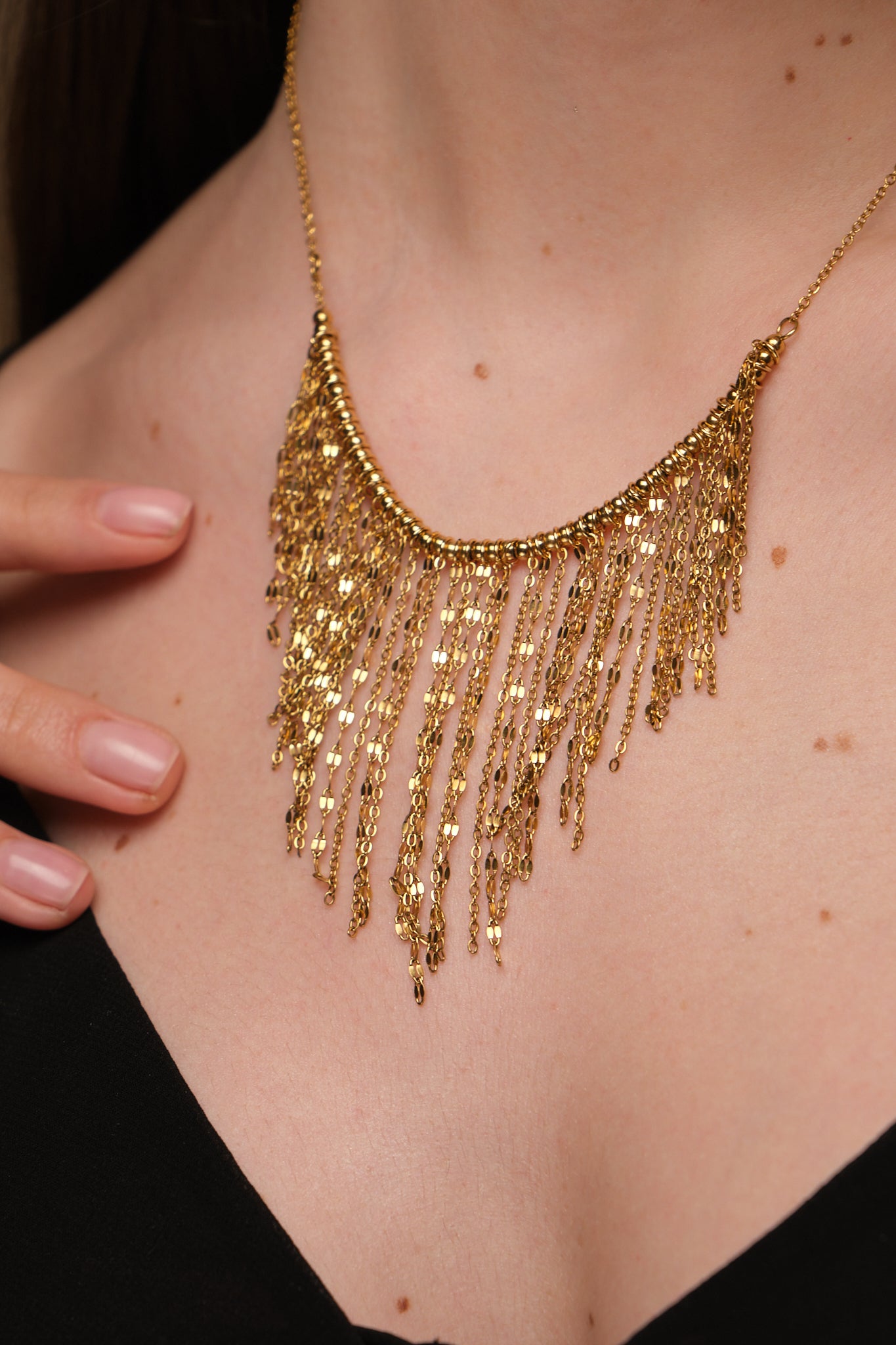 Gold plated chain necklace